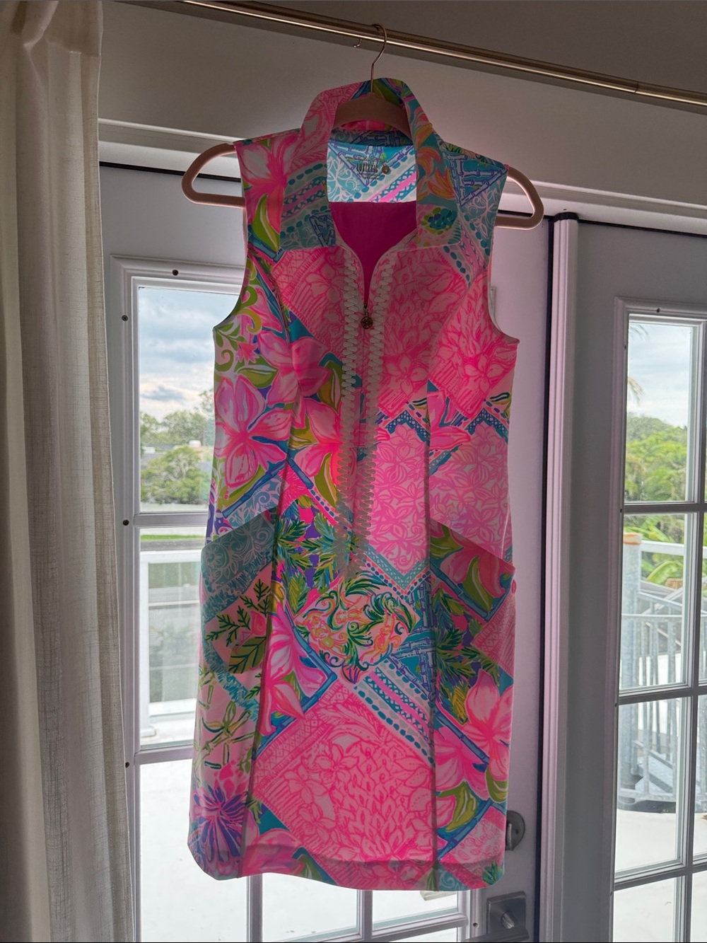 Lilly Pulitzer Pink Multi Floral Patchwork Sleeveless Dress